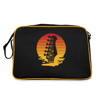 Guitare électrique Guitariste Guitare acoustique Musicien - Sac Retro - noir/or - Dos