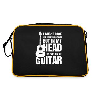 Guitare électrique Guitariste Guitare acoustique Musicien - Sac Retro - noir/or - Dos