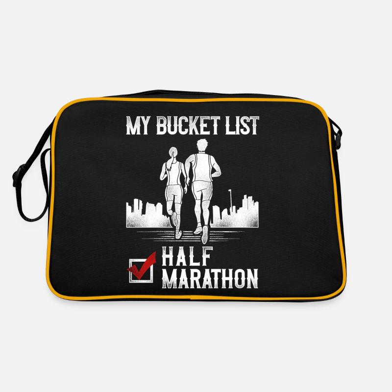 Running Runner Half Marathon Retro Tasche