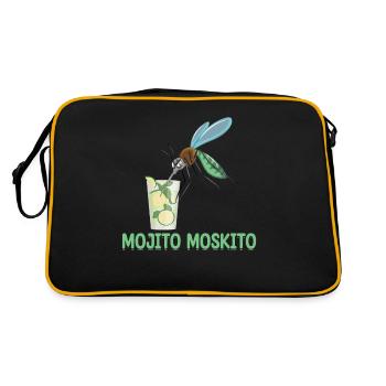 Mojito Moskito | Witziges Bierhemd | Witziges - Retro Tasche - Schwarz/Gold - Hinten