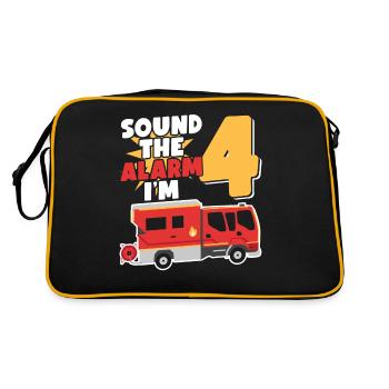 Sound The Alarm I'm 4 | Firefighter Topic - Retro Bag - black/gold - Back
