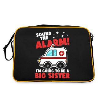 Appuyez sur l’alarme, je vais être une sœur | Fratrie - Sac Retro - noir/or - Dos