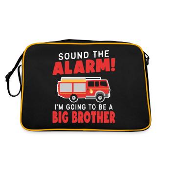 Appuyez sur l’alarme, je vais être un frère | - Sac Retro - noir/or - Dos