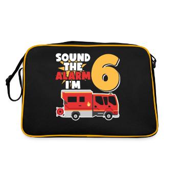 Sound The Alarm I'm 6 | Firefighter Topic - Retro Bag - black/gold - Back