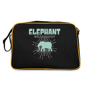 elephant whisperer - Retro Tasche - Schwarz/Gold - Hinten