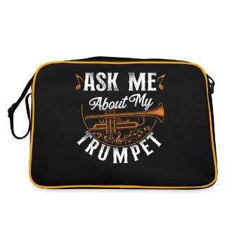 Trumpet Player Vintage Ask Me - Retro Bag - black/gold - Back
