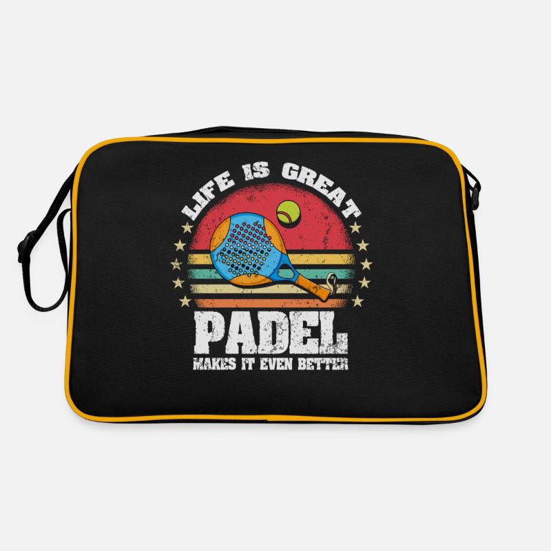 Life is Great Padel Makes It Better Retro Tasche