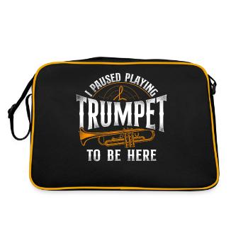 Trompettiste Vintage J’ai fait une pause - Sac Retro - noir/or - Dos