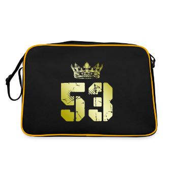 53 Number crown - Retro Bag - black/gold - Back