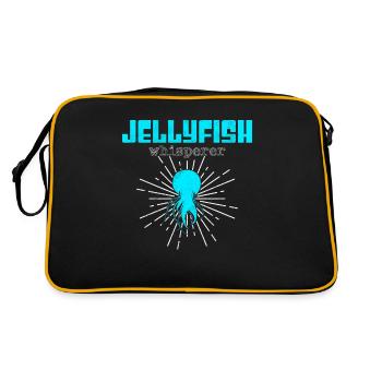 Quallen Flüsterer - Retro Tasche - Schwarz/Gold - Hinten
