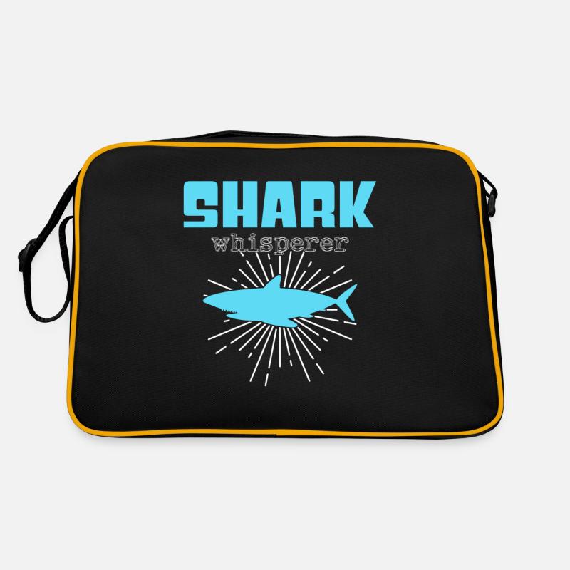 Hai Flüsterer - Retro Tasche - Schwarz/Gold