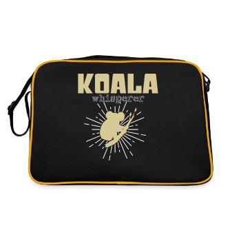 Koala Flüsterer - Retro Tasche - Schwarz/Gold - Hinten