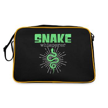 Schlangen Flüsterer - Retro Tasche - Schwarz/Gold - Hinten