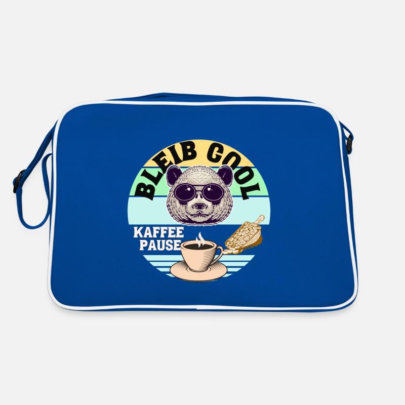 Kaffee Panda Coffee Break Time Kaffee Pause Retro Tasche