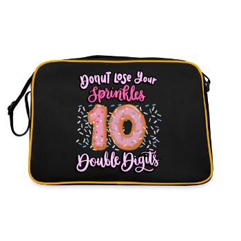 Donut Perdez vos asperges | 10 Anniversaire de beignet - Sac Retro - noir/or - Dos