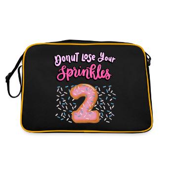 Donut Lose Your Sprinkles 2nd Birthday | Beignet - Sac Retro - noir/or - Dos