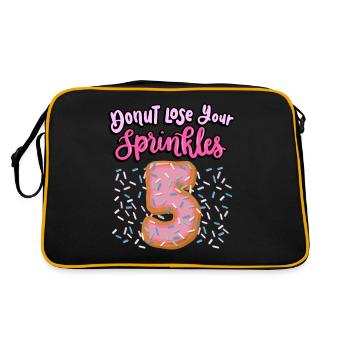 Donut Perdez vos saupoudrages 5ème anniversaire | Beignet - Sac Retro - noir/or - Dos
