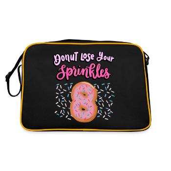 Donut Lose Your Sprinkles 8th Birthday | Beignet - Sac Retro - noir/or - Dos