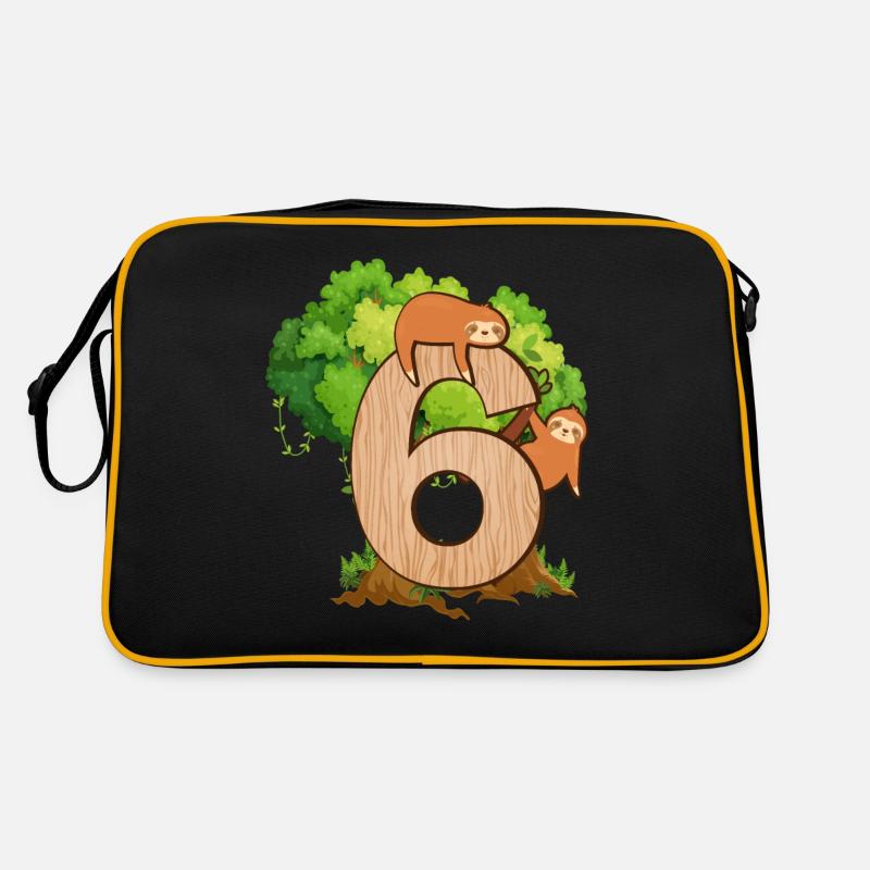 6. Geburtstag | Faultier Geburtstag | Faultier Retro Tasche