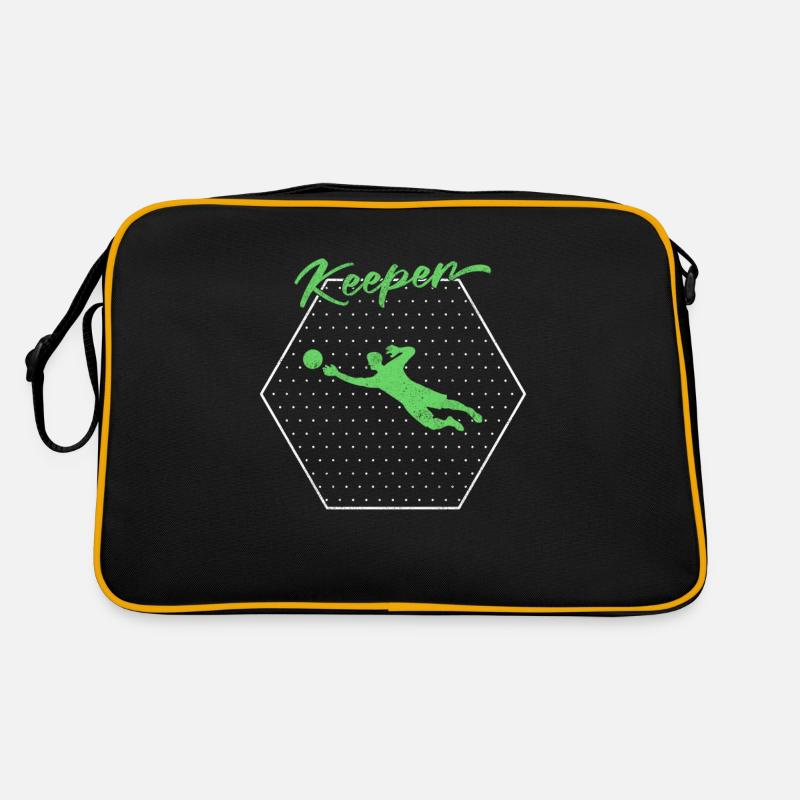 Torwart keeper - Retro Tasche - Schwarz/Gold