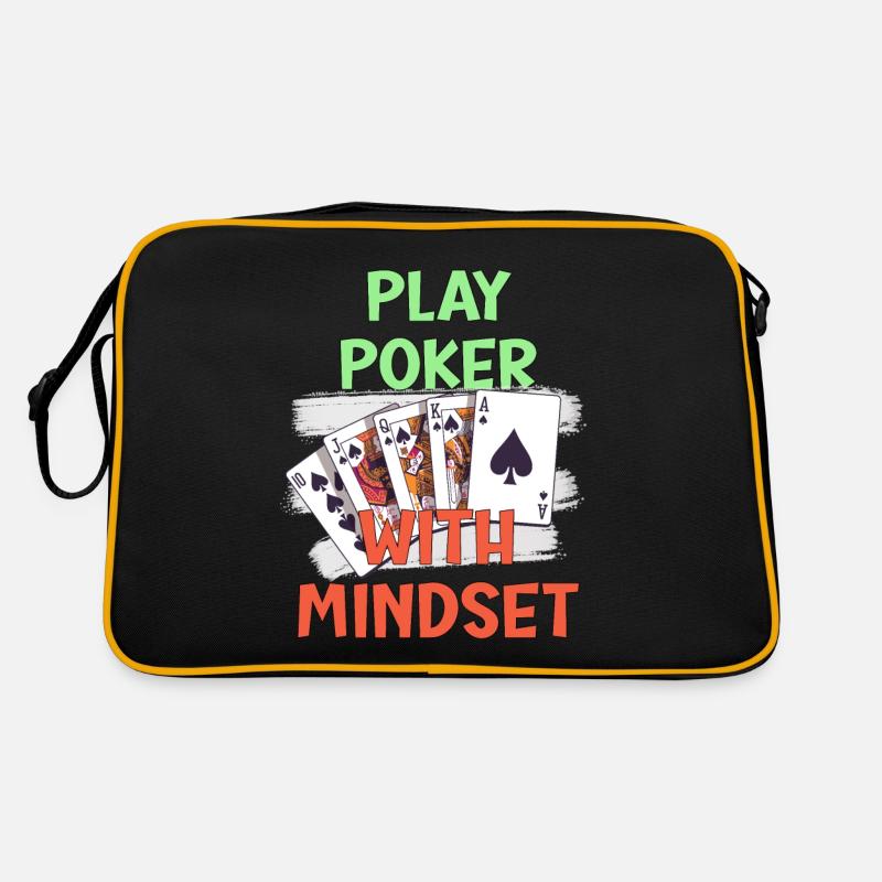 Poker Player Play with Mindset Design Retro Tasche