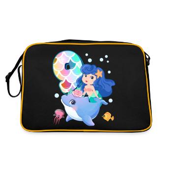 9th birthday | Mermaid Birthday | - Retro Bag - black/gold - Back