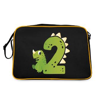 2ème anniversaire | | d’anniversaire de dinosaure - Sac Retro - noir/or - Dos