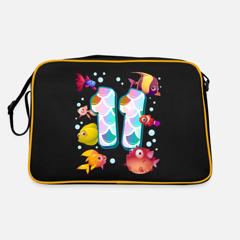 11. Geburtstag | Regenbogenfisch Geburtstag | Retro Tasche