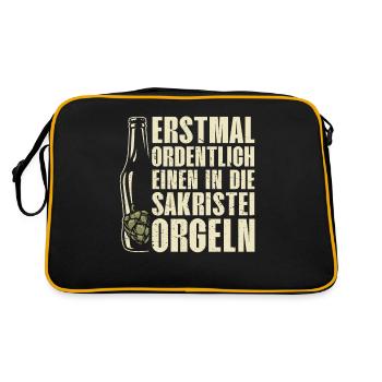 PREMIER SOIGNÉ DANS LES ORGANES DE LA SACRISTIE - Sac Retro - noir/or - Dos