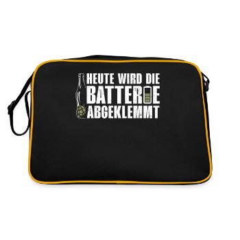 TODAY THE BATTERY IS DISCONNECTED Beer lovers - Retro Bag - black/gold - Back