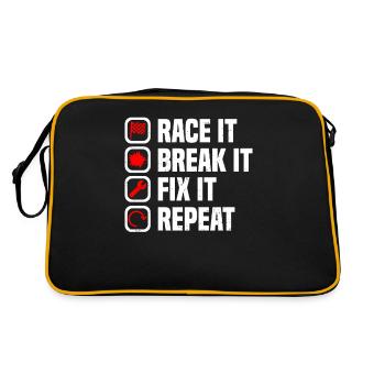 Muscel Car V8 Turbocharger Tuning Racing Car - Retro Bag - black/gold - Back