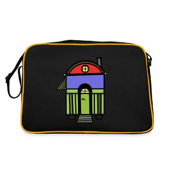 Bauwagen Hütte Wohnmobil Campingwagen wohnen Maison - Sac Retro - noir/or - Dos