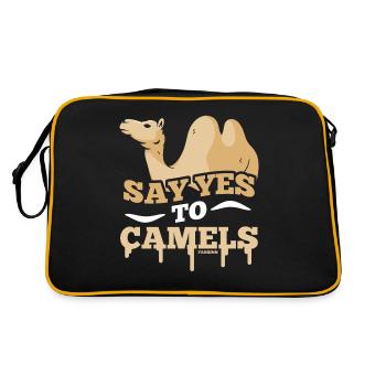 Dites oui aux chameaux - Sac Retro - noir/or - Dos