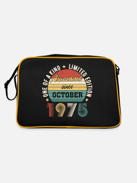 Génial depuis octobre 1975 Cadeau d’anniversaire - Sac Retro - noir/or