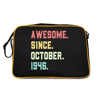 Awesome Since October 1946 - Retro Bag - black/gold - Back