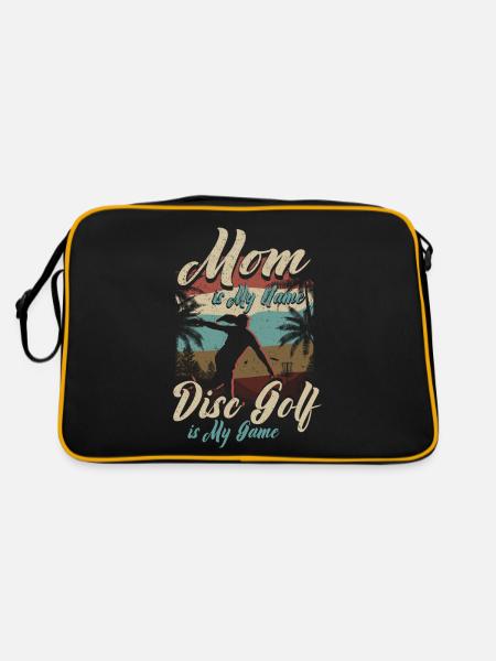 Maman est mon nom Disc Golf est mon jeu pour maman - Sac Retro - noir/or - Dos