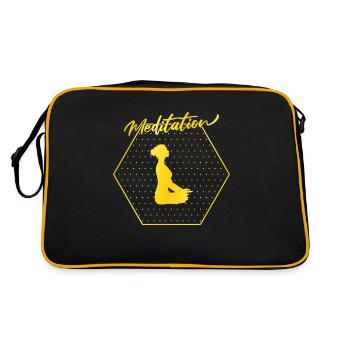 Meditation - Retro Bag - black/gold - Back