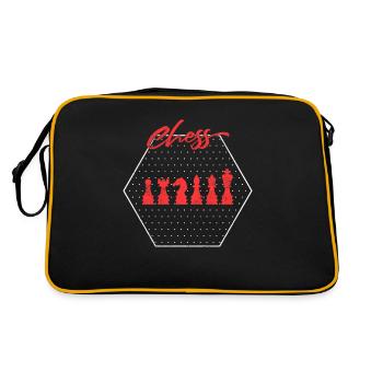 Schach - Retro Tasche - Schwarz/Gold - Hinten