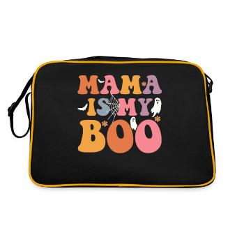 Mama Is My Boo Gespenstische - Retro Tasche - Schwarz/Gold - Hinten