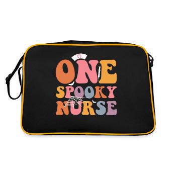 Ein Gruseliges - Retro Tasche - Schwarz/Gold - Hinten
