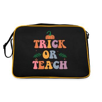 Süßes Oder Saures - Halloween-kostümparty Zum - Retro Tasche - Schwarz/Gold - Hinten