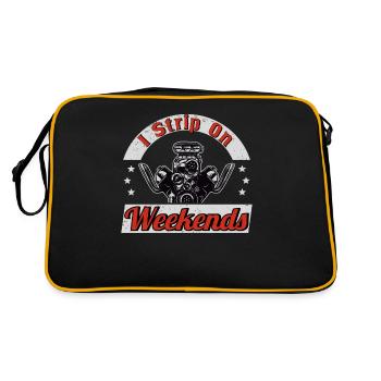 Muscel Car V8 Turbocharger Tuning Racing Car - Retro Bag - black/gold - Back