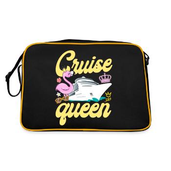 Cruise Ship Vacation Girl Cruise - Retro Tasche - Schwarz/Gold - Hinten