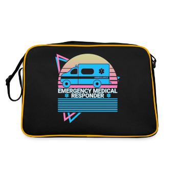 Emergency Medical Responder Sanitäter EMR Sanitäte - Retro Tasche - Schwarz/Gold - Hinten