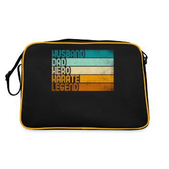 Retro Mari Papa Héros Karaté Légende - Sac Retro - noir/or - Dos