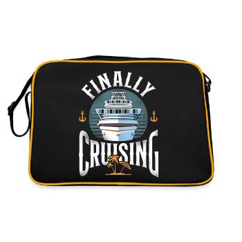 Cruise Ship Vacation Finally - Retro Bag - black/gold - Back