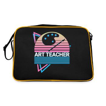 Art Teacher Art Professor Retro - Retro Bag - black/gold - Back