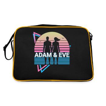 Adam et Eve Christianisme Rétro - Sac Retro - noir/or - Dos