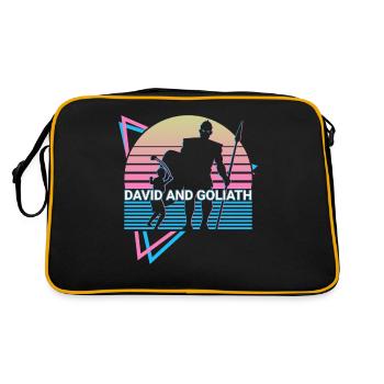 David and Goliath Christianity Retro - Retro Bag - black/gold - Back