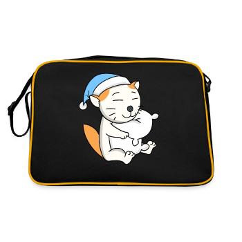 Chat race Selkirk Rex - Sac Retro - noir/or - Dos